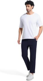 Men's 27" Inseam Hybrid Pants Stretch Golf Chino,Versatile Outdoor Hiking Travel Casual Dress Pants Straight Fit - Image 5