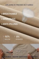 Men's 27" Inseam Hybrid Pants Stretch Golf Chino,Versatile Outdoor Hiking Travel Casual Dress Pants Straight Fit - Image 7