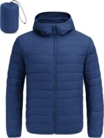 COOFANDY Mens Packable Puffer Jacket Lightweight Hooded Insulated Winter Coat Windproof Zipper Down Jacket - Image 6