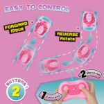 Nueplay Remote Control Car for Toddler Age 2 3 4 5, Electric RC Toys with Light & Music, Toddler Toys, Race Vehicles, Horse Figures Truck, Christmas Birthday Gift for Baby Girls, Pink - Image 4