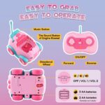 Nueplay Remote Control Car for Toddler Age 2 3 4 5, Electric RC Toys with Light & Music, Toddler Toys, Race Vehicles, Horse Figures Truck, Christmas Birthday Gift for Baby Girls, Pink - Image 7