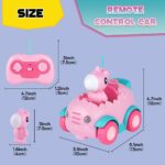 Nueplay Remote Control Car for Toddler Age 2 3 4 5, Electric RC Toys with Light & Music, Toddler Toys, Race Vehicles, Horse Figures Truck, Christmas Birthday Gift for Baby Girls, Pink - Image 8