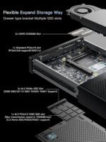 MINISFORUM MS-01 Mini Workstation Core i9-12900H Barebone Version Mini PC, HDMI + 2xUSB4 8K Display, 2x10G SFP+ Port, 2x2.5G LAN Port, Support M.2 2280/22110/U.2 SSD/RTX 3050 Graphics Cards - Image 6