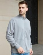 Full Zip Men’s Merino Wool Jackets & Coats for Running Track, Warm Jackets for Men, Mens Zip Up Sweatshirt No Hood - Image 4