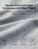 Full Zip Men’s Merino Wool Jackets & Coats for Running Track, Warm Jackets for Men, Mens Zip Up Sweatshirt No Hood - Image 8