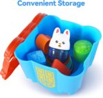 iPlay, iLearn Baby Stacking Toys, Toddler Nesting Stack Cups, Infant Stackable Block, Kids Sorting Game W/Shape Sorter for Sand Bath, Birthday Gift for 12 18 24 Month 1 2 3 Year Old Boys Girls - Image 7