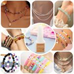 Jewelry Glue for Elastic String, Clear Craft Glue Elastic String Kont Fixing Drip, Bracelet Glues Bracelet Supplies for Rhinestones Crafts, Clay Beads, Fabric, Jewelry Making Kit - Image 7