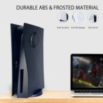Faceplate for PS5 with Cooling Vent Face Plate Console Cover for Disc Edition DOBEWINGDELOU Replacement Side Plate Shell Accessories Hard Shockproof Anti-Scratch Dustproof ABS Case Black - Image 4