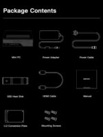 MINISFORUM MS-01 Workstation Core i9-13900H Mini PC Barebone Version Without RAM, SSD and OS, 2xUSB4 1xHDMI Display, 2x2.5G LAN Port, 3X SSD Slot, 2x10G SFP+ Port, Support Discrete Graphics Cards - Image 8