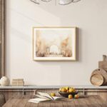 Framed Minimalist Christian Wall Art, Neutral Beige Last Supper Canvas Print, Modern Jesus and Disciples Biblical Artwork for Dining Room, Bedroom, or Prayer Space, 12x16 Inch - Image 4