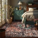 Lahome Area Rugs 9x12 Living Room - Non-Slip Ultra-Thin Washable Large Carpet, Non-Shedding Oriental Vintage Distressed Carpet Rug for Dining Room Bedroom Office - Image 7
