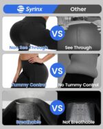 3 Packs Leggings with Pockets for Women, Soft High Waisted Tummy Control Workout Yoga Pants - Image 3