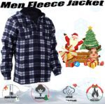 LeeHanTon Mens Flannel Jacket Heavyweight Sherpa Fleece Jackets Outdoor Hiking Casual Soft Warm Coat with Pockets - Image 3