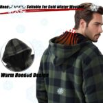 LeeHanTon Mens Flannel Jacket Heavyweight Sherpa Fleece Jackets Outdoor Hiking Casual Soft Warm Coat with Pockets - Image 7