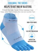 OrrinSports Toe Socks for Men Women Cool-max Running Socks 3 Pairs Athletic Breathable Five Finger Socks - Image 3