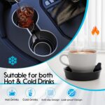 Amooca Car Cup Coaster Universal Non-Slip Cup Holders Bling Crystal Rhinestone Car Interior Accessories 4 Pack Black - Image 3