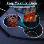 Amooca Car Cup Coaster Universal Non-Slip Cup Holders Bling Crystal Rhinestone Car Interior Accessories 4 Pack Black - Image 5