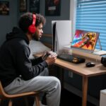 ARZOPA 16.1'' 144Hz Portable Gaming Monitor, 106% sRGB 1080P FHD Kickstand Portable Monitor with HDR, Ultra Slim, Eye Care, External Second Screen for Laptop, PC, PS5, Mac, Xbox-Z1FC Gray - Image 7