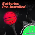 GlowCity Glow in The Dark Basketball - Sizes 5, 6, 7 Light Up Ball for Kids, Teens & Adults - Red Glow for Outdoor Games - Sports Birthday Gifts Ideas for Boys Ages 6 7 8 9 10 11 12 13 14 - Image 4