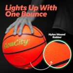 GlowCity Glow in The Dark Basketball - Sizes 5, 6, 7 Light Up Ball for Kids, Teens & Adults - Red Glow for Outdoor Games - Sports Birthday Gifts Ideas for Boys Ages 6 7 8 9 10 11 12 13 14 - Image 5