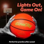 GlowCity Glow in The Dark Basketball - Sizes 5, 6, 7 Light Up Ball for Kids, Teens & Adults - Red Glow for Outdoor Games - Sports Birthday Gifts Ideas for Boys Ages 6 7 8 9 10 11 12 13 14 - Image 9