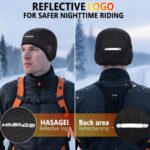 HASAGEI Winter Thermal Skull Cap for Men Windproof Helmet Liner with Full Ear Coverage & Eyewear Slots, Cycling Motorcycle - Image 5