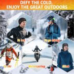 HASAGEI Winter Thermal Skull Cap for Men Windproof Helmet Liner with Full Ear Coverage & Eyewear Slots, Cycling Motorcycle - Image 8