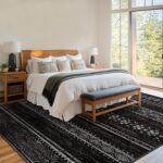 BESTSWEETIE 8x10 Area Rugs for Living Room Washable Moroccan Farmhouse Neutral Geometric Low Pile Non-Slip Soft Print Pattern Rug for Bedroom Kitchen Dining Room Entryway Black/White - Image 8