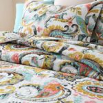 VISIMISI Cotton Bedspread Quilt Sets Reversible Bedding Coverlet Sets Comforter Paisley Floral Bedspread (White Paisley Floral, Queen Size) - Image 4