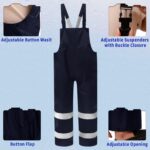 RainRider Rain Suits for Men Women Waterproof Fishing Rain Jacket Bib Pants Lightweight Reflective 3-Piece Rain Gear - Image 5