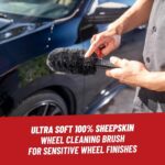 Chemical Guys Gerbil Wheel and Rim Cleaning Brush - Soft Natural Bristle Detailing Tool for Tires, Exhausts & Delicate Surfaces - Wheel Cleaner Brush to Safely Clean Brake Dust, Grime and Dirt, 1 Pack - Image 3