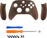 eXtremeRate Side Rails Grips Shell for Xbox Core Wireless Controller, Wood Grain Replacement Part Front Housing Cover Handles Faceplate for Xbox Series X & S [Controller Excluded] - Image 4