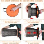 Boreeman Upgraded Folding Stool Lightweight Yet More Sturdy with Load Capacity 400lbs Portable Collapsible Stool for Camping Fishing Hiking BBQ (Orange) - Image 6