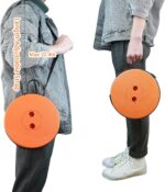 Boreeman Upgraded Folding Stool Lightweight Yet More Sturdy with Load Capacity 400lbs Portable Collapsible Stool for Camping Fishing Hiking BBQ (Orange) - Image 7