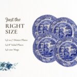 Spode Blue Italian 12 Piece Dinnerware Set - Earthenware Plates & Mugs Featuring Italian Countryside Scenes - Microwave Safe Tableware Set for 4 - Dishwasher & Oven Safe Dining Set - Image 8