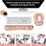 ArtSo Mouse Pad Keyboard Wrist Rest Support Ergonomic, Upgraded Cushion Mousepad Gel Memory Foam Non-Slip Rubber Base Pain Relief & Easy Typing for Home,Office, Pink Orange Stay Positive - Image 6