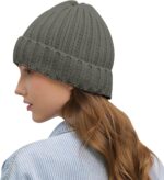 Rosoz Winter Hats for Women Warm Thick Soft Stretch Cable Knit Beanie Skully Cap for Cold Weather - Image 3