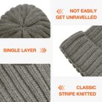 Rosoz Winter Hats for Women Warm Thick Soft Stretch Cable Knit Beanie Skully Cap for Cold Weather - Image 5