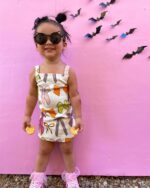Toddler Baby Girl Summer Clothes Sleeveless Spaghetti Straps Dress Bow Print Cami Dress Slim Fit Dresses - Image 3