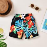 HINTINA Toddler Infant Baby Boy Shorts Set Hawaiian Outfits Short Sleeve leaf Floral Flower Shirt Summer Clothes Set Suit - Image 7