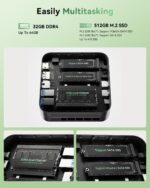 KAMRUI Mini PC, E3B 32GB RAM 512GB SSD Mini Gaming Computers AMD Ryzen 5 7430U Micro Desktop Computer (Max 4.3GHz,6C/12T, Beat 5650U), Small PC Support WiFi 6, BT5.2, Triple Display for Office Home - Image 5