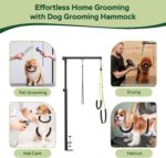 Ruiony Dog Grooming Arm with Clamp and Grooming Hammock, Adjustable Height 27"-42", Foldable Dog Grooming Table Arm with No-Sit Holder, Dog Grooming Stand for Small Medium Dogs at Home - Image 10