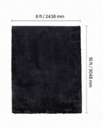 VEVOR Indoor Plush Area Rug, 8x10 ft Plush Carpet, Living Room Area Rug Fluffy with Triple-Layer Material, Soft Thick Pile Large Areas Rugs Shag for Bedroom, Lounge Area, Non-Shedding, Black - Image 3