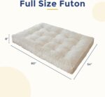 MAXYOYO 8" Futon Mattress, Full Size Extra Thick Futons Sofa Couch Bed for Adults, Velvet Floor Mattress Shredded Foam Filling (Frame Not Included) - Image 3
