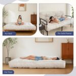 MAXYOYO 8" Futon Mattress, Full Size Extra Thick Futons Sofa Couch Bed for Adults, Velvet Floor Mattress Shredded Foam Filling (Frame Not Included) - Image 5
