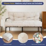 MAXYOYO 8" Futon Mattress, Full Size Extra Thick Futons Sofa Couch Bed for Adults, Velvet Floor Mattress Shredded Foam Filling (Frame Not Included) - Image 6