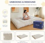 MAXYOYO 8" Futon Mattress, Full Size Extra Thick Futons Sofa Couch Bed for Adults, Velvet Floor Mattress Shredded Foam Filling (Frame Not Included) - Image 8