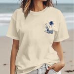 Tuislay Oversized Beach Shirts for Women Palm Trees Beach Graphic Tshirts Summer Hawaiian Vacation T Shirts Baggy Tops - Image 5