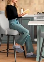 COFACE Women's Memory Foam House Slippers Arch Support Moccasin Winter Shoes Ladies Warm Fuzzy Faux Fur Collar With Indoor Outdoor Rubber Sole - Image 3