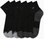 Calvin Klein Mens Quarter Socks - 6 Pack Cushioned Mini Crew Athletic Socks for Men, Ideal for Running, Sport, and Hiking - Image 4